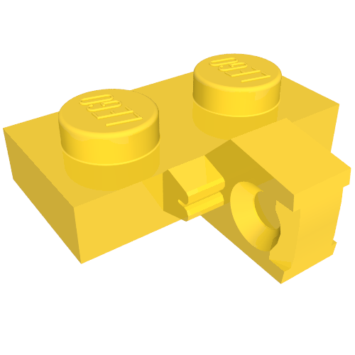 Hinge Plate 1 x 2 Locking with 1 Finger on Side, without Groove (44567b)