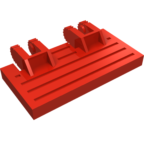 Hinge Train Gate 2 x 4 Locking Dual 2 Fingers with Rear Reinforcements, 9 Teeth (44569)