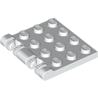 Hinge Plate 3 x 4 Locking Dual 2 Finger, 9 Teeth (44570)
