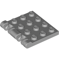 Hinge Plate 3 x 4 Locking Dual 2 Finger, 9 Teeth (44570)