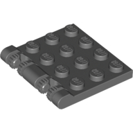 Hinge Plate 3 x 4 Locking Dual 2 Finger, 9 Teeth (44570)