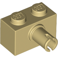 Brick Special 1 x 2 with Pin - Bottom Stud Holder (44865)