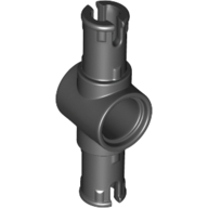 Technic Pin Connector Hub with 2 Pins with Friction Ridges Lengthwise [Small Squared Pin Holes] (44874)