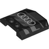 Slope Curved 4 x 4 x 2/3 Triple Curved with 2 Studs with Light Bluish Grey Decorations, Audi Logo print (45677pr0024)