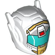 Helmet with Antennae with Gold Decorations, Red Camera, Dark Turquoise Visor print (46534pr0002)