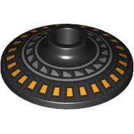 Dish 2 x 2 Inverted [Radar] with Turbine, Orange/Silver Stripes print (4740pr0022)