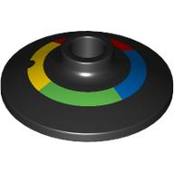 Dish 2 x 2 Inverted [Radar] with Blue/Bright Green/Yellow/Red Band print (4740pr0025)