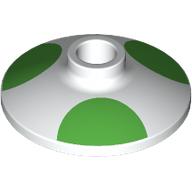 Dish 2 x 2 Inverted [Radar] with Bright Green Circles, Yoshi Egg print (4740pr0026)