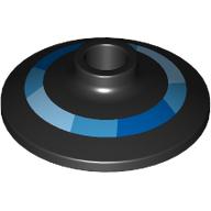 Dish 2 x 2 Inverted [Radar] with Bright Light Blue/Dark Azure/Blue Circle print (4740pr0034)