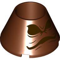 Cone 4 x 4 x 2 Hollow No Studs with Sorting Hat print (4742pr0004)