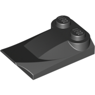 Wedge Curved 2 x 3 x 2/3 Two Studs, Wing End (47456)