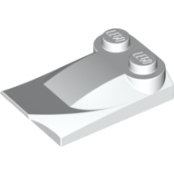 Wedge Curved 2 x 3 x 2/3 Two Studs, Wing End (47456)