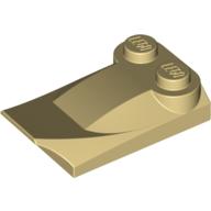 Wedge Curved 2 x 3 x 2/3 Two Studs, Wing End (47456)
