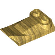 Wedge Curved 2 x 3 x 2/3 Two Studs, Wing End (47456)