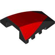 Wedge Curved 4 x 4 No Top Studs with Red Surface print (47753pr0024)