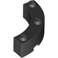 Brick Round Corner 4 x 4 Macaroni Wide with 3 Studs (48092)