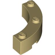 Brick Round Corner 4 x 4 Macaroni Wide with 3 Studs (48092)
