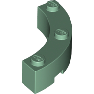 Brick Round Corner 4 x 4 Macaroni Wide with 3 Studs (48092)