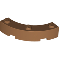 Brick Round Corner 4 x 4 Macaroni Wide with 3 Studs (48092)