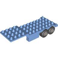 Duplo Trailer, Four Rear Wheels, Elevated Front End, 4 x 12 Studs with Gate Hinge (48123c01)