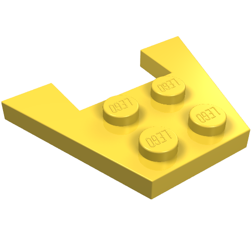 Wedge Plate 3 x 4 without Stud Notches (4859)