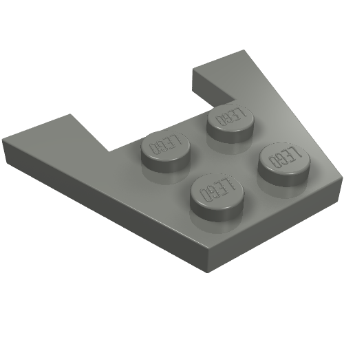 Wedge Plate 3 x 4 without Stud Notches (4859)