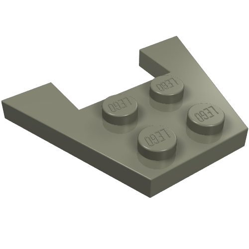 Wedge Plate 3 x 4 without Stud Notches (4859)