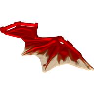 Creature Body Part, Wing 11 x 6 with 3 Bars, Red Marble pattern (4899pat0003)