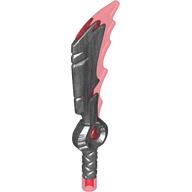 Weapon Sword with Jagged Edges and Trans-Red Flames pattern (4924pat0001)