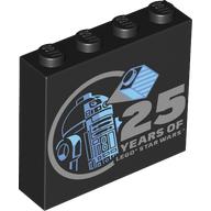Brick 1 x 4 x 3 with R2-D2, Hologram Brick, '25 YEARS OF LEGO STAR WARS' print (49311pr0017)