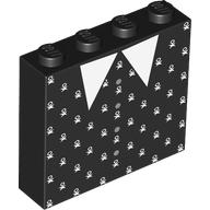 Brick 1 x 4 x 3 with Dress, White Collar, Bows print (49311pr0019)