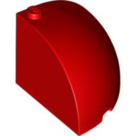 Brick Round Corner 4 x 4 x 3 Quarter Dome Top (49612)