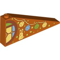 Slope 25° 1 x 8 x 3 with Stars, Garland, Portrait and Half Stained Glass Round Window print (49618pr0002)