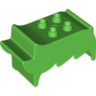 Duplo Brick, Hair, 2 x 2 Top Studs, Spiked to Side, Spiked Bangs (4997)