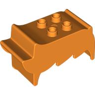 Duplo Brick, Hair, 2 x 2 Top Studs, Spiked to Side, Spiked Bangs (4997)