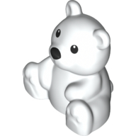 Duplo Animal Bear, Sitting, Black Eyes and Nose Print (49989pr0001)