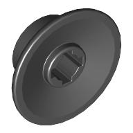 Train Wheel Small, hole notched for wheels holder pin (50254)
