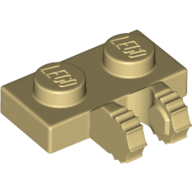 Hinge Plate 1 x 2 Locking with 2 Fingers on Side, 7 Teeth (50340)
