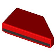 Tile 1 x 2 with Stud Notch Left with Black Stripe on Side print (5091pr0003)