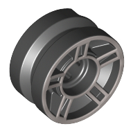 Wheel 11 x 6 mm with Five Spokes and Silver Print (50944pr0001)