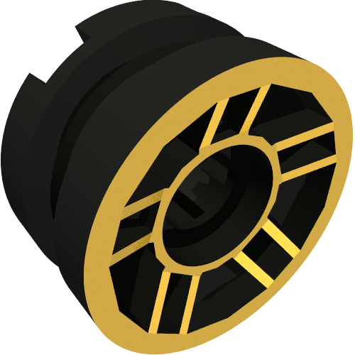 Wheel 11 x 6 with 5 Spokes with Gold Outline Print (50944pr0002)