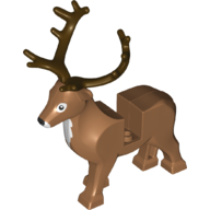 Animal, Reindeer with Dark Brown Antlers, White Front (51591pr0001)