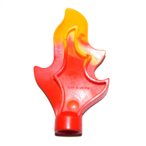 Duplo Wave (Fire, Water, Flame) 2 x 1 x 5 with Marbled Bright Light Orange Tip (51703pr0001)