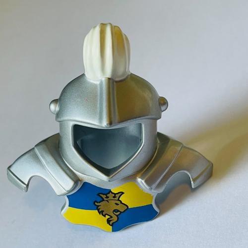 Duplo Armor with White Top Feather and Blue and Yellow Breastplate with Lion and Crown Print (51728pr0003)