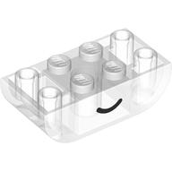 Brick Curved Double 2 x 4 Inverted, Curved Line / Smile Print (5174pr0006)