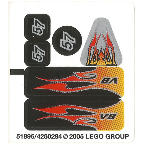 Sticker Sheet for Set 8643-1 (51896c)