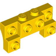 Brick Special 2 x 4 - 1 x 4 with 2 Recessed Studs and Thick Side Arches (52038)