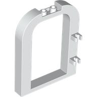 Door Frame 1 x 6 x 6 1/3 with Rounded Top, Clips (5258)