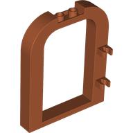 Door Frame 1 x 6 x 6 1/3 with Rounded Top, Clips (5258)