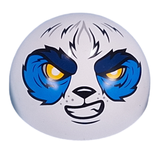 Windscreen 6 x 6 x 3 Dome with Dual 2 Fingers with Panda, Blue Eyeshadow, Dark Blue Eyebrows print (52979pr0001)